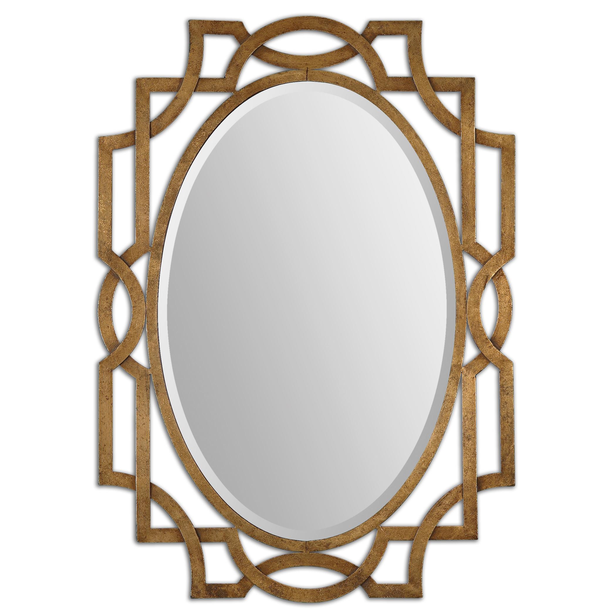 Uttermost Mirrors Margutta Gold Oval Mirror Sheely's Furniture